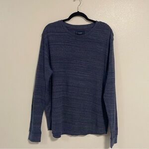 Lucky Brand Sweater Men’s Size XL Navy Textured 100% cotton Knit Sweater Top NWT